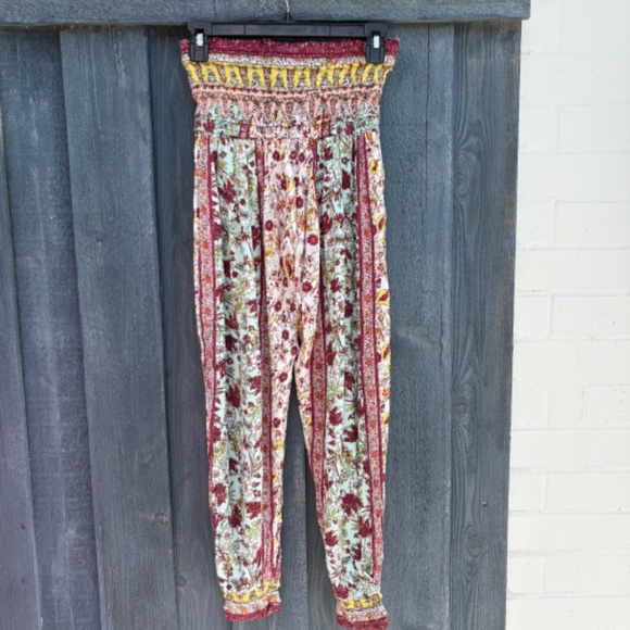 FREE PEOPLE ONE INDIAN JEWEL HARAM BOHO PATTERN PANTS- XS - Picture 5 of 6